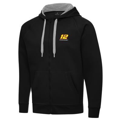 Ryan Blaney Antigua Victory Full-Zip Hoodie - Black